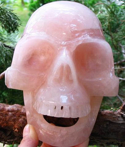 Rose Quartz Skull stone of unconditional love 1090